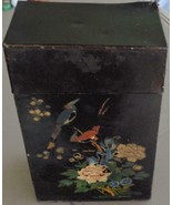Antique Tole Painted Decorative Box - BEAUTIFUL - FLORAL TOLE PAINTED DE... - £23.66 GBP