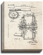 Fly Fishing Reel Patent Print Old Look on Canvas - $39.95+