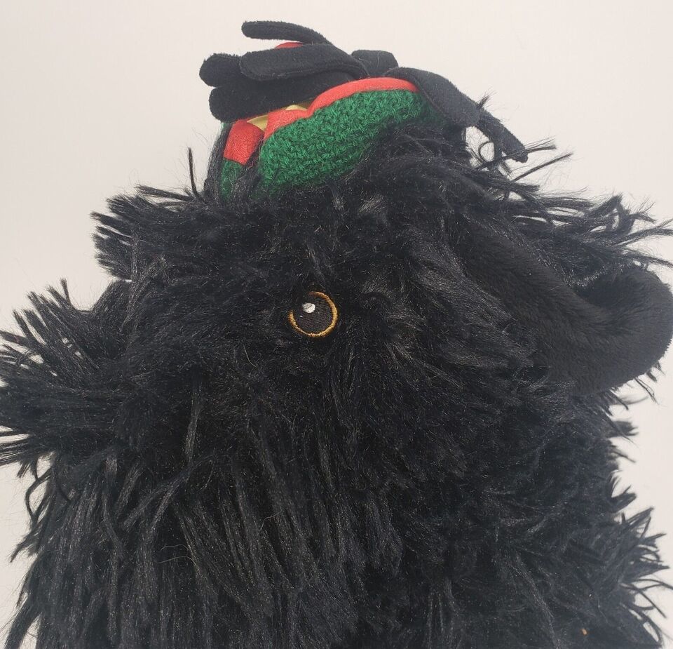 DISNEY STORE RASTA DOG SANTA PAWS BLACK PUPPY CHRISTMAS STUFFED ANIMAL PLUSH Item image 4
