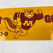 Minnesota Golden Gophers 1985 Season Schedules Bumper Sticker True Value Vintage - £7.86 GBP