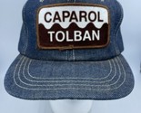 Vtg Crowell Denim Trucker Hat Caparol Tolban Patch Cap Snapback Wst Texa... - $65.78
