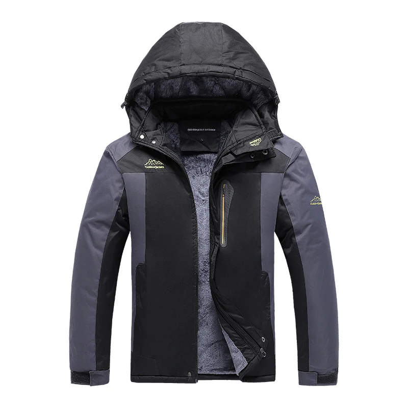2021 Winter Thick Men Fleece Windproof Parkas Jacket Coat Men Casual  Waterproof - £162.43 GBP