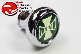 Maltese Iron Cross Deluxe Fan Air Dash Knob Truck Hot Rat Street Rod Gloss Green - £791.35 GBP