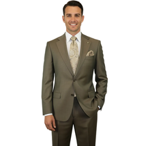Men's Fabio Matteo Turkish Suit Extra Fine Super 160's Italian Wool FB222 #20 Br image 2