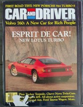Car &amp; Driver Magazine Lotus Turbo Porsche 944S June 1988 Vintage Adverti... - $12.95
