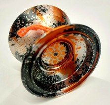 Acid Unresponsive Professional Magic Trick YoYo Anodized Metal Orange Splash - £14.11 GBP