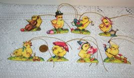 8 Pcs Victorian Chicks Gift Vintage Linen Hang Tags #MNSD - £16.74 GBP