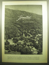 1958 The Homestead Resort Ad - The Homestead and Cottages Hot Springs, Virginia - $18.49