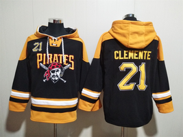 Roberto Clemente #21 Pittsburgh Pirates Black  Lace-Up Pullover Hoodie - $63.20