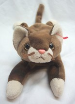 VINTAGE TY 1997 Beanie Baby POUNCE THE BROWN CAT 7&quot; Bean Bag STUFFED ANI... - $14.85
