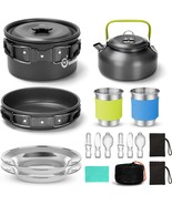 Odoland 15-Piece Camping Cookware Mess Kit For Outdoor Cooking And, And ... - £32.93 GBP