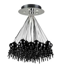 BRAND NEW Dolce Collection 5 Light Black Glass Chandelier 96949 PLC Lighting - £501.12 GBP