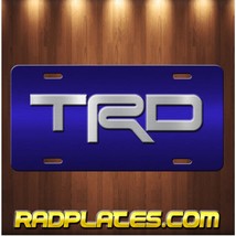 TOYOTA TRD Inspired Art on Silver Blue Aluminum Vanity license plate Tag New - $19.77