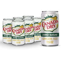 Canada Dry Zero Sugar Ginger Ale Soda, 7.5 fl oz cans,12 pack - $15.00