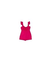 MSRP $70 Bar Iii Ruched-Front Flutter Romper Pink Size 2 - $23.51