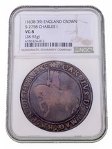 1638-39 Angleterre Couronne Charles I S-2758 Classé Par NGC Comme VG-8 T... - $107,410.28 MXN