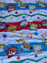 Vintage 1997 Nickelodeon Rugrats Twin Size Bed Flat Top Sheet - £16.02 GBP