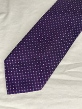 Vintage Jos A Bank Executive Collection Tie Purple Dots 100% Silk Hand Sewn - $186.24 MXN
