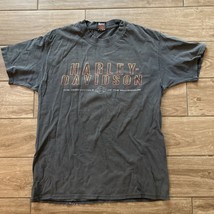 Vintage Harley Davidson New York Iron Block Gray T Shirt Size Large Y2K - $467.35 MXN