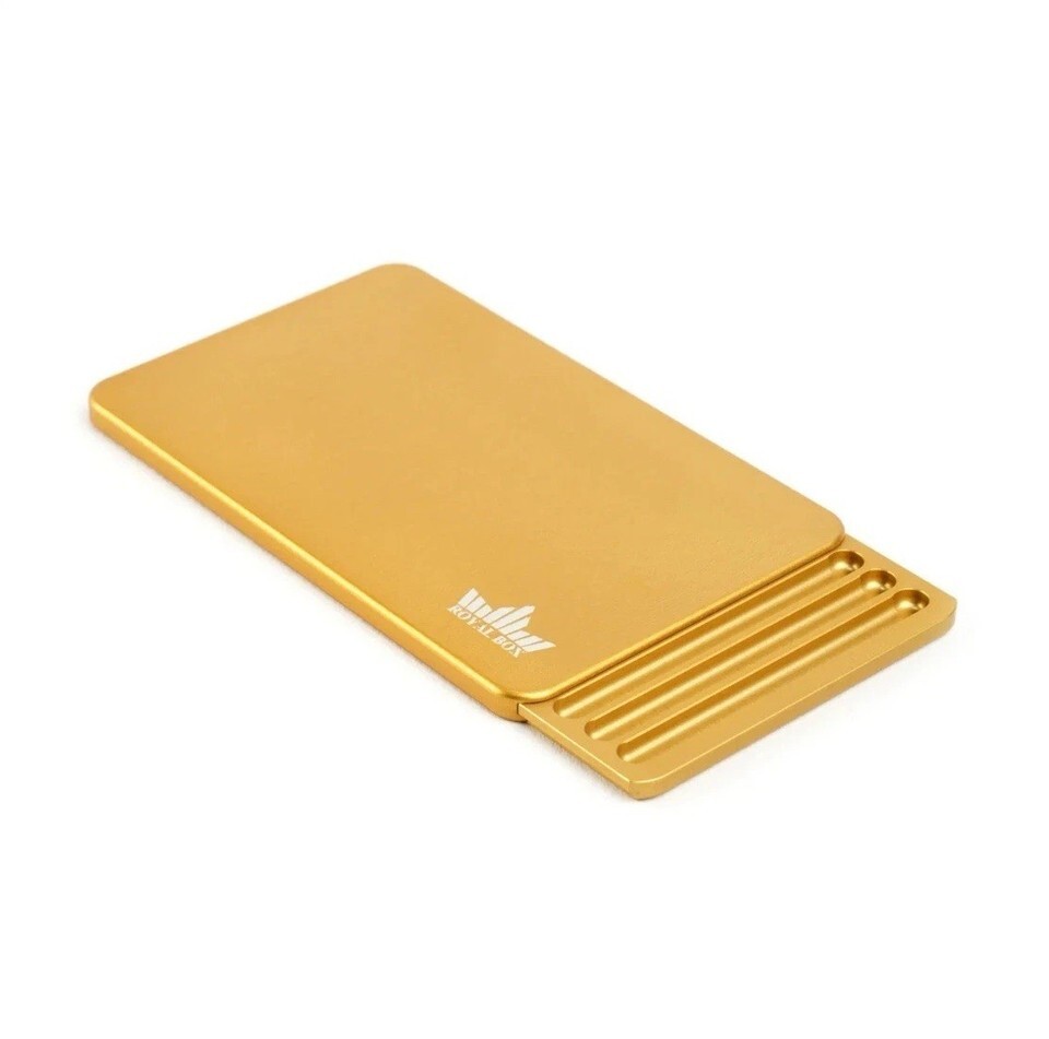 The Royal Box Gold Turbo S-Line Slim 4mm Width Multi Slot Snuff Box Storage Case Item image 6