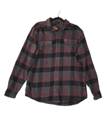 Orvis Mens Medium Plaid Shirt Button Up Pockets Black Gray Workwear Heav... - $18.11 CAD