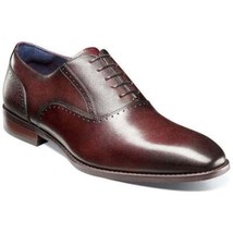 Men's Stacy Adams Kalvin Plain Toe Oxford Shoes Leather Burgundy 25571-601 image 3