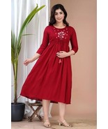 Attractive Pregnant / Maternity Women Kurti Gown Suit Easy baby Feeding ... - €32,48 EUR