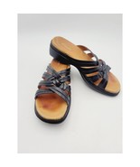 Clarks Collection Sandals Leather Womens #79564 Black Woven Sz 8.5 M Com... - €25,72 EUR