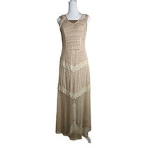 altar&#39;d state Women&#39;s Tank Dress Taupe Lace Tie Back Camisole Size Small... - $54.74