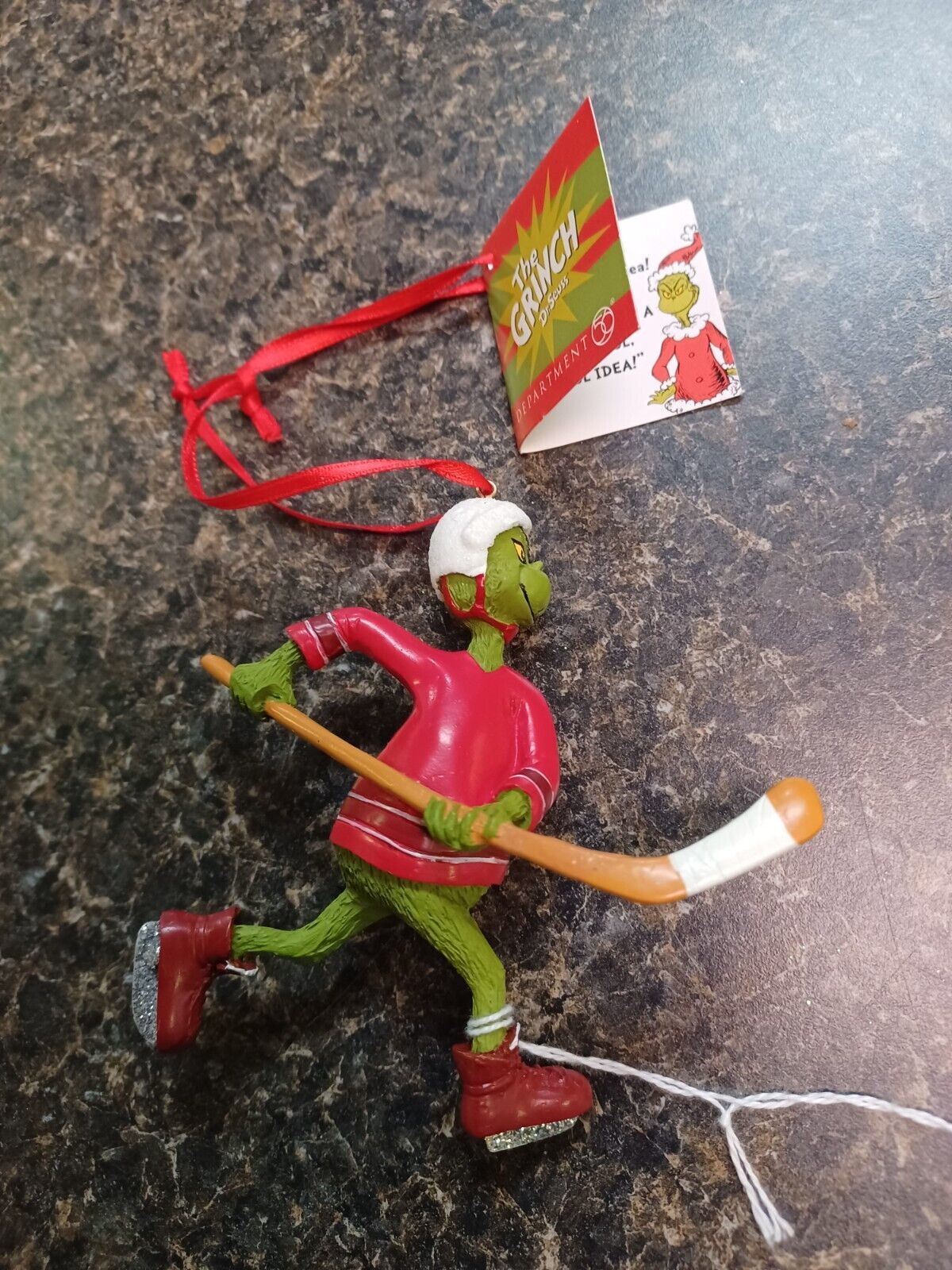 Primary image for Dr. Seuss Department 56 Ornament Grinch Hockey Player