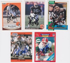 Cleveland Browns Signed Autographed Lot of (5) Football Cards - Baker, W... - £11.71 GBP