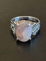 Purple Amethyst S925 Sterling Silver Woman Ring Size 6.5 - $14.85