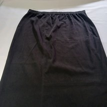 August Max Woman A-Line Midi Skirt Womens Plus 18W Black Side Zip & Slit Pull-On image 10