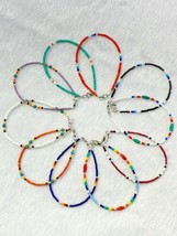 Wholesale Rainbow Seed Bead Bracelet, Minimalist Beaded Bracelet 10 PCS Lot - £23.17 GBP