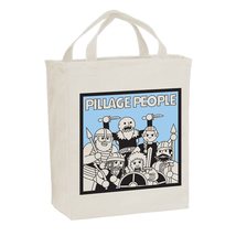 Pillage People - Music Pun Barbarian Cartoon Canvas Reusable Grocery Tot... - £18.73 GBP