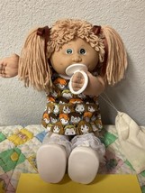 Vintage Cabbage Patch Kid With Pacifier HM#4 Wheat Poodle Hair Green Eyes 1984 - £169.12 GBP