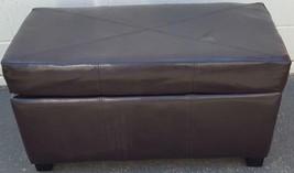 Smaller Size Storage Bench - Faux Leather - Chocolate Brown - VGC - Hing... - $168.29
