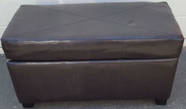 Smaller Size Storage Bench - Faux Leather - Chocolate Brown - VGC - Hinged Lid - £134.49 GBP