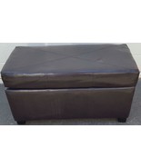 Smaller Size Storage Bench - Faux Leather - Chocolate Brown - VGC - Hing... - £132.33 GBP