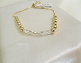 Giani Bernini 18k Gold/Sterling Silver Beaded Infinity Bracelet R675 $120 - £27.41 GBP