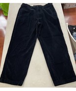 Nautica Corduroy Pants Mens 36x30 Navy Blue Flat Front Preppy Vintage 90... - $27.09 CAD