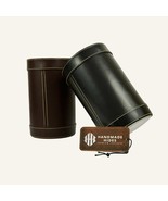 Handmade Leather Ice Bucket: Stainless Steel Interior, Luxury Barware - $3,638.35 MXN