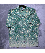 VTG WILLIE ESCO Men XL Green Turtle Fish Abstract Print Button-Up Hawaii... - $68.37 CAD