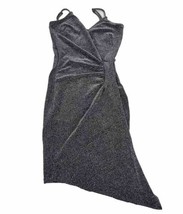 MAX + ASH Womens Size XS  Gray Spaghetti Strap Sheath Cocktail Dress Glitter - £12.42 GBP