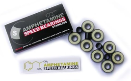 Skateboard Speed Bearings - Set of 8 - Choose from Ceramic, Stainle - €31,44 EUR