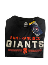 Majestic San Francisco Giants Team Logo Men&#39;s T- Shirt 100% Authentic Black - £10.41 GBP