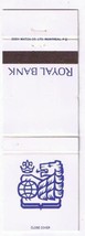 Matchbook Cover Royal Bank Of Canada Termplan Personnel Loans - £0.55 GBP