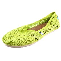 Toms Loafers Yellow Fabric Women Shoes Size 7 Medium - £15.88 GBP
