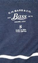 GH Bass Womens Casual Pullover T Shirt Top   Navy Blue striped Cotton size Small - £9.01 GBP
