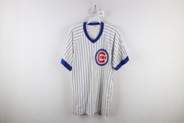 Vtg 80s Rawlings Mens XL Spell Out Pinstriped Chicago Cubs Baseball Jersey USA - £55.35 GBP